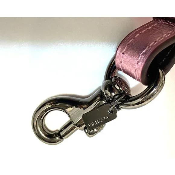 Coach Metallic Blush Pebble Leather Novelty Strap New Guitar Handbag Adjustable - Picture 3 of 12